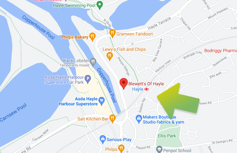 Hayle Toy Shop Map
